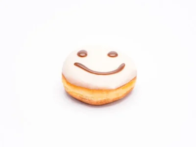 White Smiley Donut